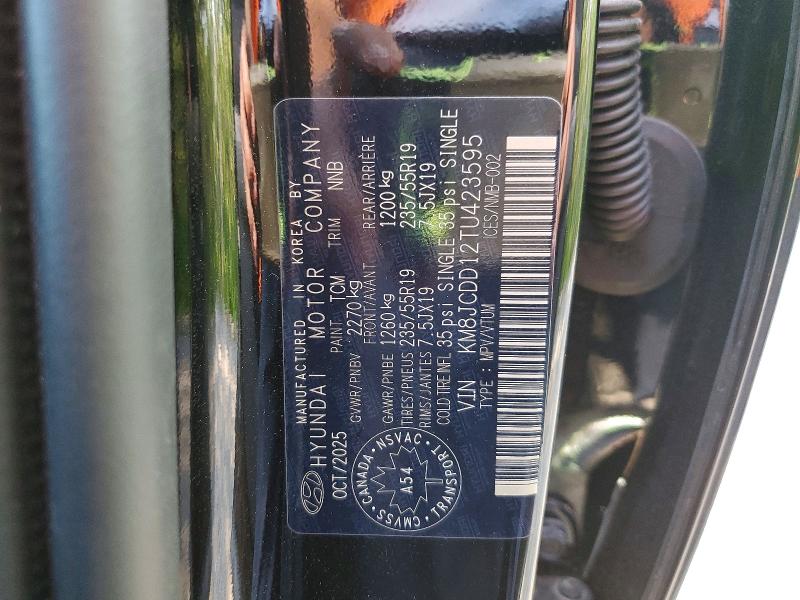 62404386 :رقم المزاد ، KM8JCDD12TU423595 vin ، 2026 Hyundai Tucson مزاد بيع