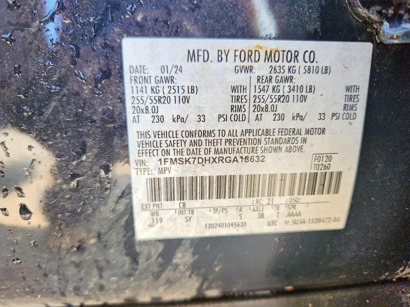 Продажа на аукционе авто 2024 Ford Explorer, vin: 1FMSK7DHXRGA18632, номер лота: 60257566