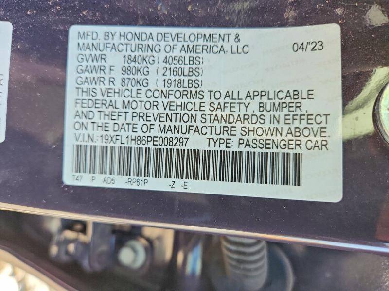 Aukcja sprzedaży 2023 Honda Civic, vin: 19XFL1H86PE008297, numer aukcji: 61331686