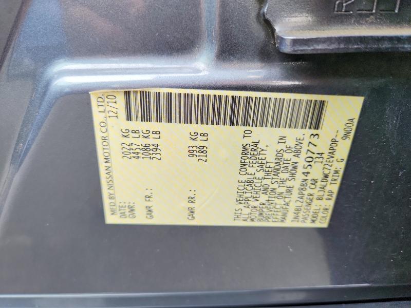 60669786 :رقم المزاد ، 1N4BL2AP8BN450773 vin ، 2011 Nissan Altima مزاد بيع