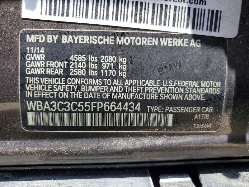 Aukcja sprzedaży 2015 Bmw 320, vin: WBA3C3C55FP664434, numer aukcji: 59316656