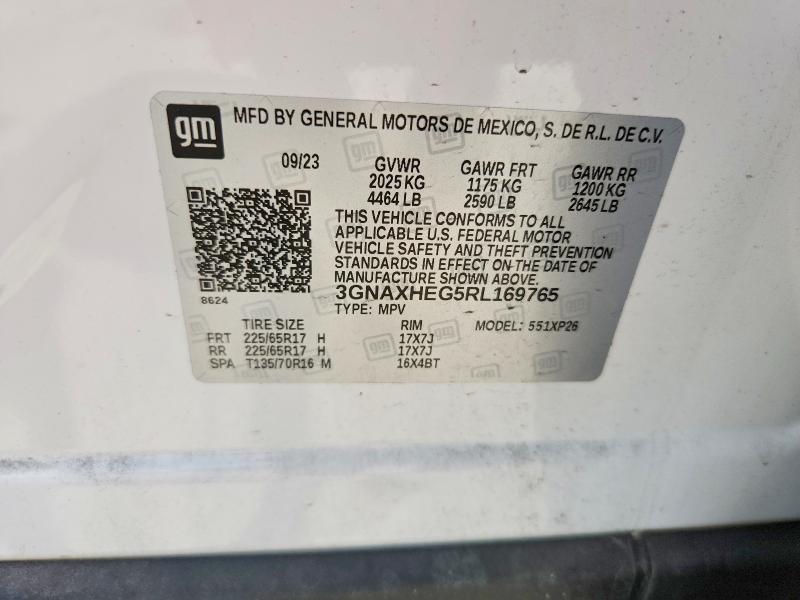 Продаж на аукціоні авто 2024 Chevrolet Equinox, vin: 3GNAXHEG5RL169765, номер лоту: 61514536