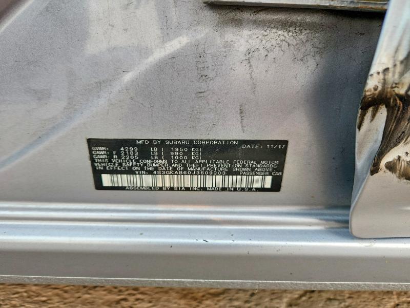 Продаж на аукціоні авто 2018 Subaru Impreza, vin: 4S3GKAB60J3609203, номер лоту: 61009406