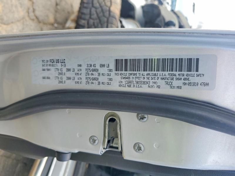 Aukcja sprzedaży 2019 Ram 1500 Classic, vin: 1C6RR7LT8KS538343, numer aukcji: 62101786