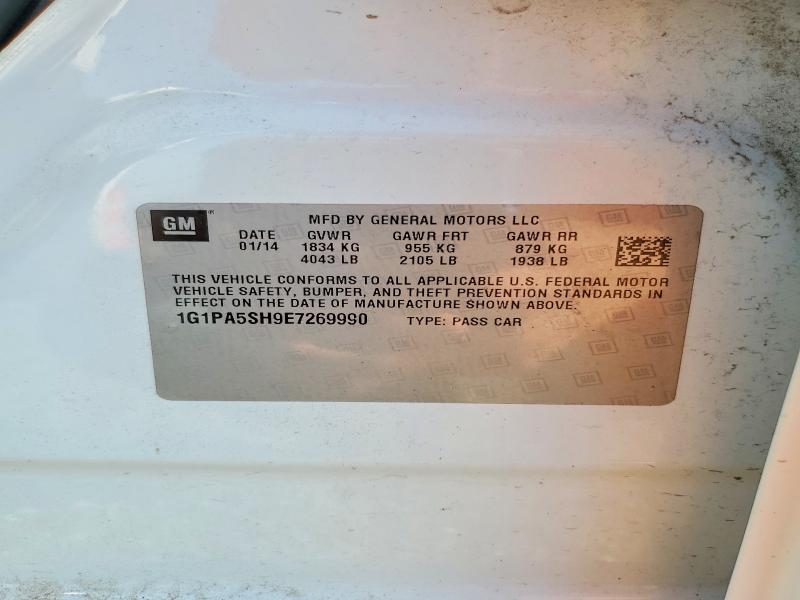 Продаж на аукціоні авто 2014 Chevrolet Cruze, vin: 1G1PA5SH9E7269990, номер лоту: 58157746