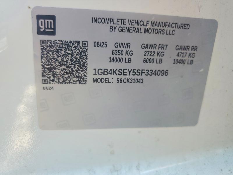 Auction sale of the 2025 Chevrolet Silverado, vin: 1GB4KSEY5SF334096, lot number: 61433386