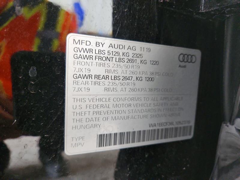 Aukcja sprzedaży 2020 Audi Q3, vin: WA1EECF36L1052316, numer aukcji: 60298216