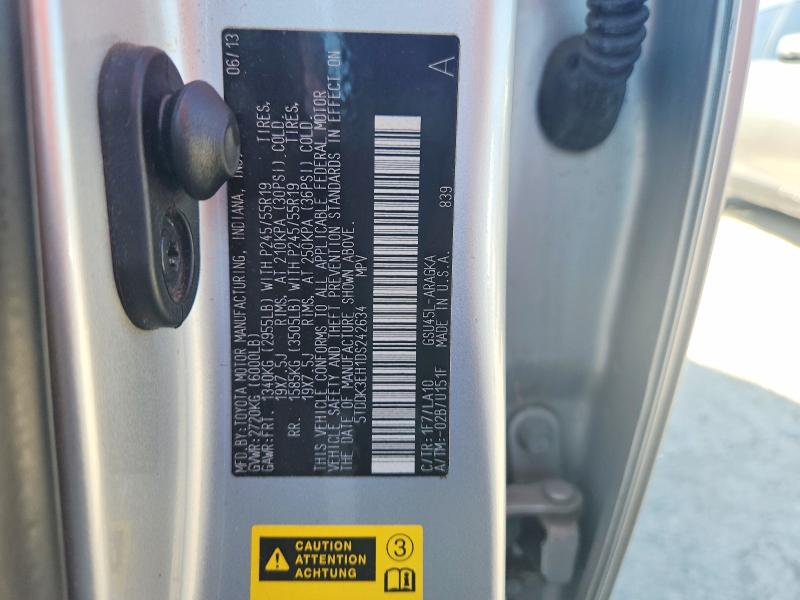 Aukcja sprzedaży 2013 Toyota Highlander, vin: 5TDDK3EH1DS242634, numer aukcji: 59323226
