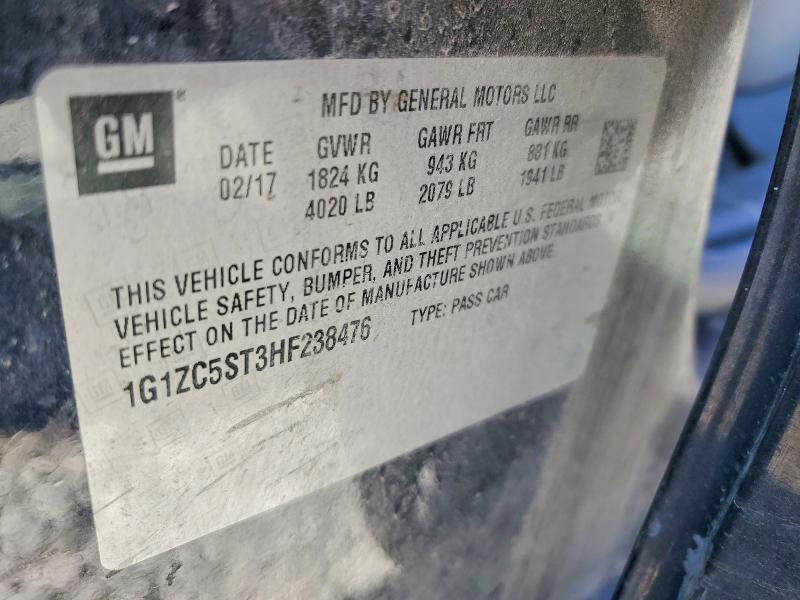 Продажа на аукционе авто 2017 Chevrolet Malibu, vin: 1G1ZC5ST3HF238476, номер лота: 59878356