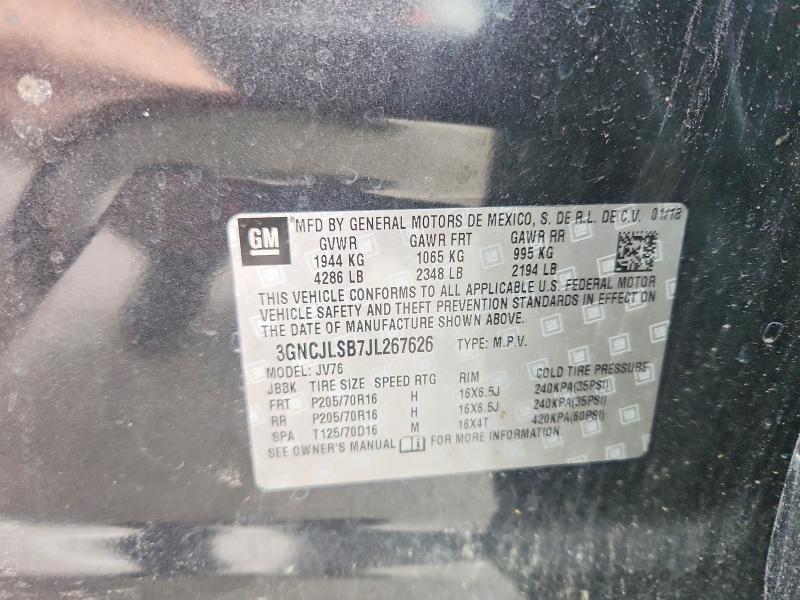 Продажа на аукционе авто 2018 Chevrolet Trax, vin: 3GNCJLSB7JL267626, номер лота: 60278136