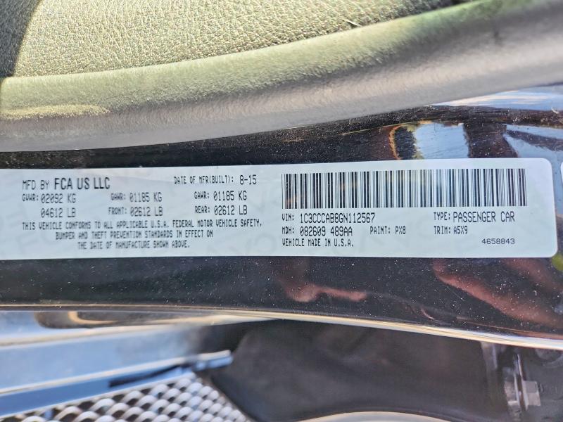 Aukcja sprzedaży 2016 Chrysler 200, vin: 1C3CCCAB8GN112567, numer aukcji: 60710636