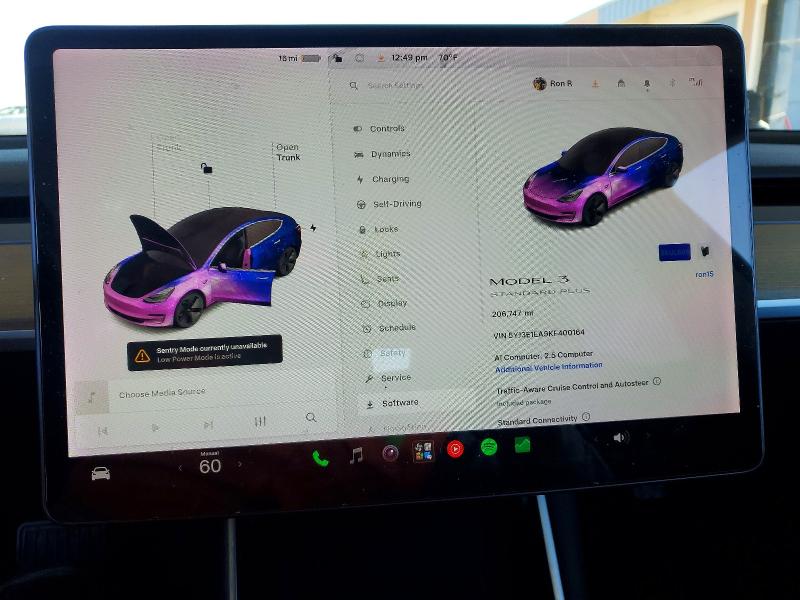 Aukcja sprzedaży 2019 Tesla Model 3, vin: 5YJ3E1EA9KF400164, numer aukcji: 61363616
