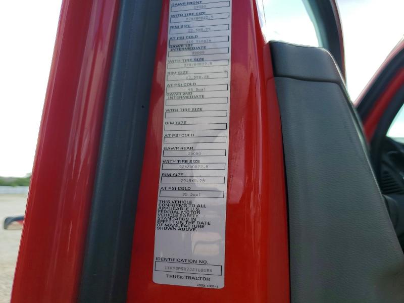 Продаж на аукціоні авто 2018 Kenworth Tractor, vin: 1XKYDP9X7JJ168184, номер лоту: 63037756