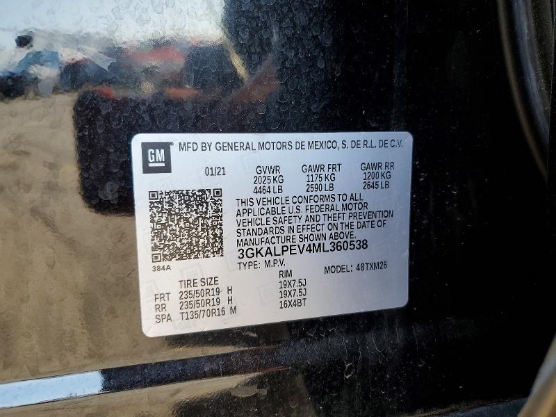 Aukcja sprzedaży 2021 Gmc Terrain, vin: 3GKALPEV4ML360538, numer aukcji: 61817276
