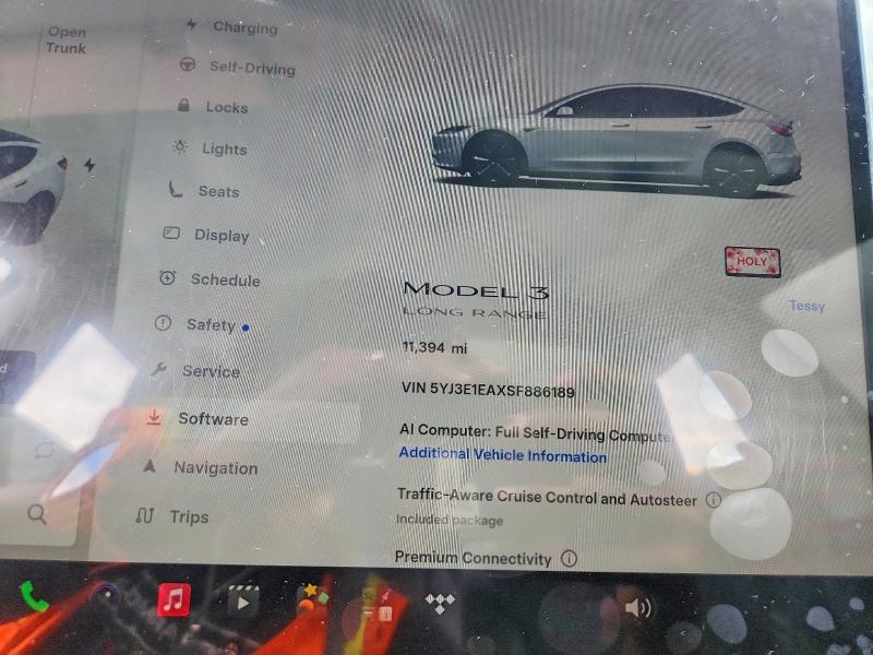 Aukcja sprzedaży 2025 Tesla Model 3, vin: 5YJ3E1EAXSF886189, numer aukcji: 62237116