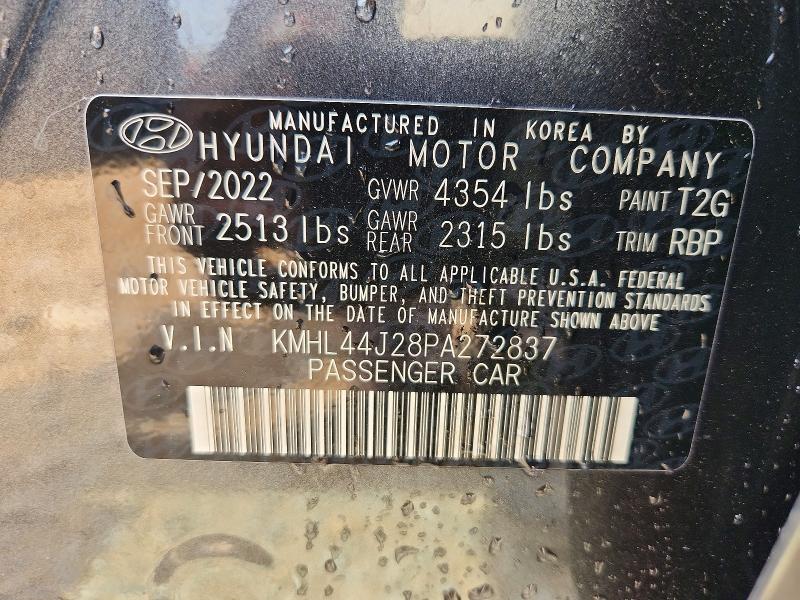 2023 Hyundai Sonata მანქანა იყიდება აუქციონზე, vin: KMHL44J28PA272837, აუქციონის ნომერი: 62239376