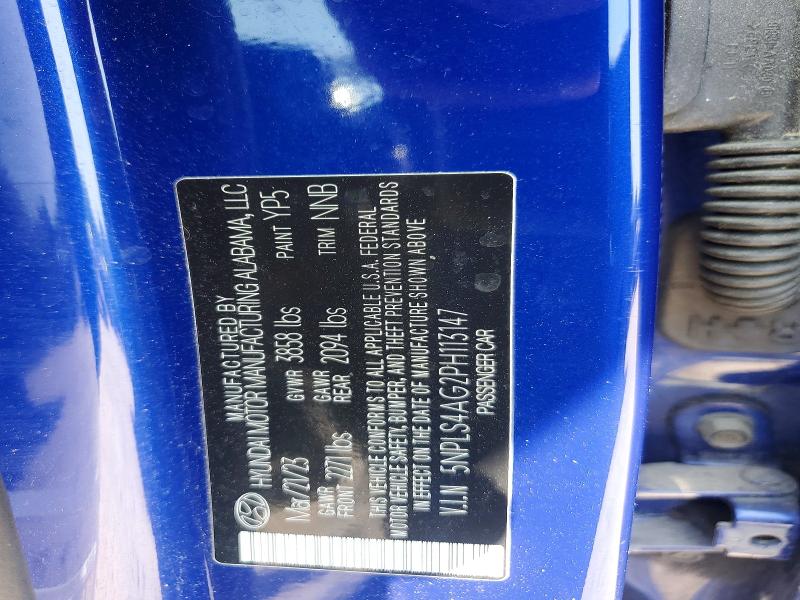 59577076 :رقم المزاد ، 5NPLS4AG2PH113147 vin ، 2023 Hyundai Elantra مزاد بيع