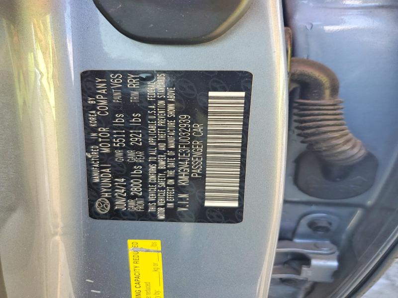 2015 Hyundai Genesis მანქანა იყიდება აუქციონზე, vin: KMHGN4JE3FU032939, აუქციონის ნომერი: 60208936