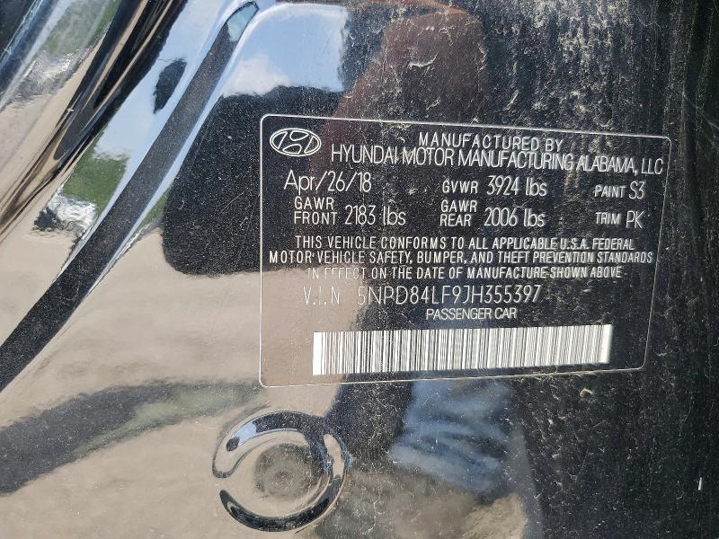 Продаж на аукціоні авто 2018 Hyundai Elantra, vin: 5NPD84LF9JH355397, номер лоту: 61488886