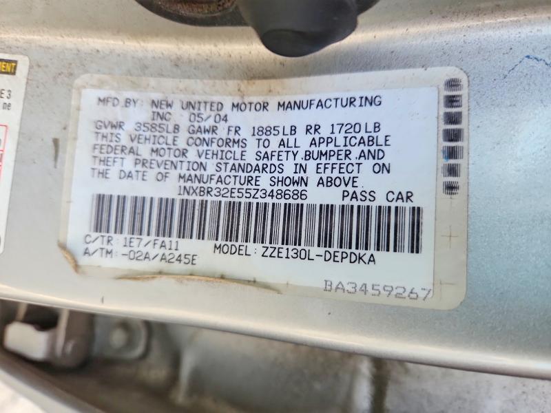 Aukcja sprzedaży 2005 Toyota Corolla, vin: 1NXBR32E55Z348686, numer aukcji: 60825806