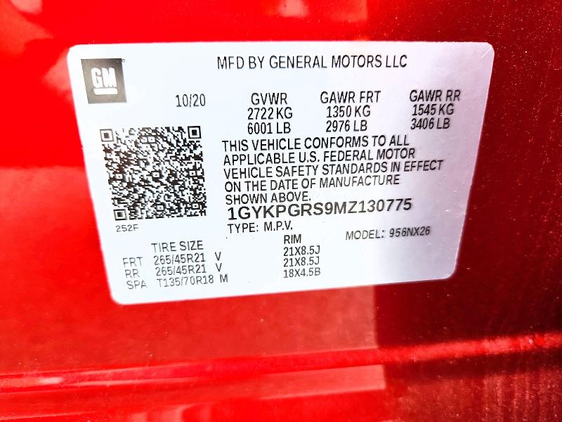 Aukcja sprzedaży 2021 Cadillac Xt6, vin: 1GYKPGRS9MZ130775, numer aukcji: 60002286