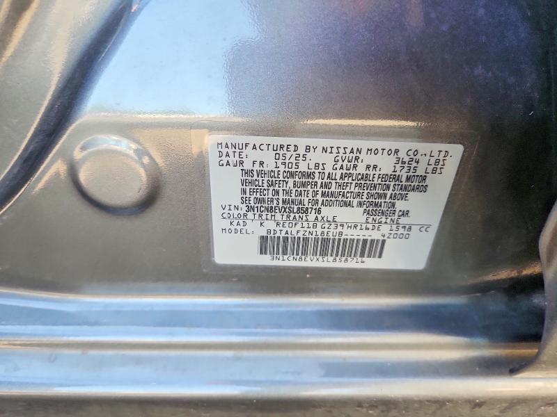 Продаж на аукціоні авто 2025 Nissan Versa, vin: 3N1CN8EVXSL858716, номер лоту: 62632856