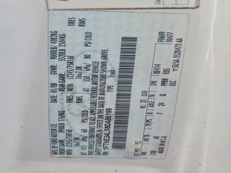 Aukcja sprzedaży 2008 Ford Econoline, vin: 1FTNE24LX8DA86199, numer aukcji: 62495366