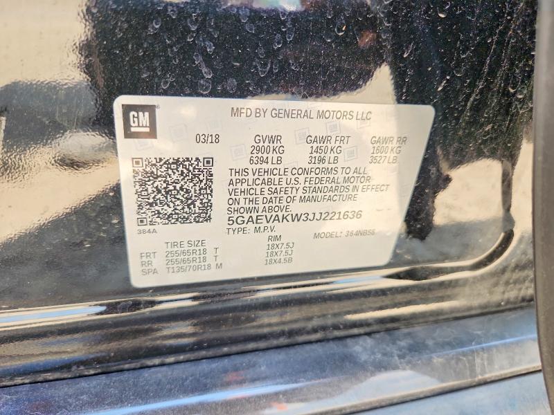 Aukcja sprzedaży 2018 Buick Enclave, vin: 5GAEVAKW3JJ221636, numer aukcji: 60663216