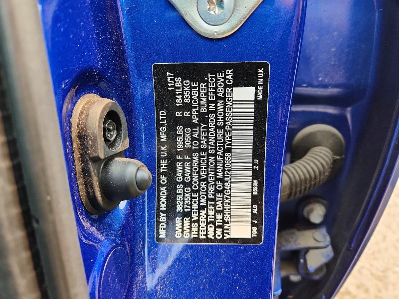 Продаж на аукціоні авто 2018 Honda Civic, vin: SHHFK7G48JU210658, номер лоту: 60182286