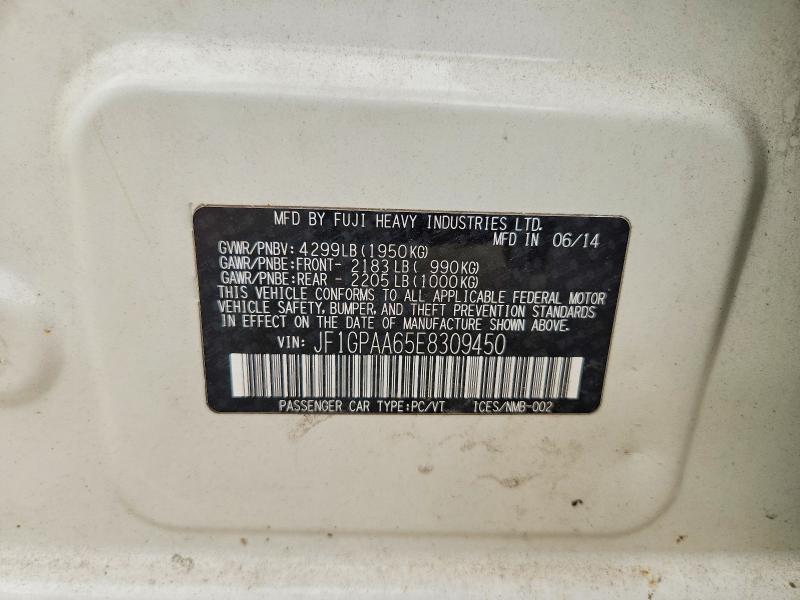 Aukcja sprzedaży 2014 Subaru Impreza, vin: JF1GPAA65E8309450, numer aukcji: 62273206