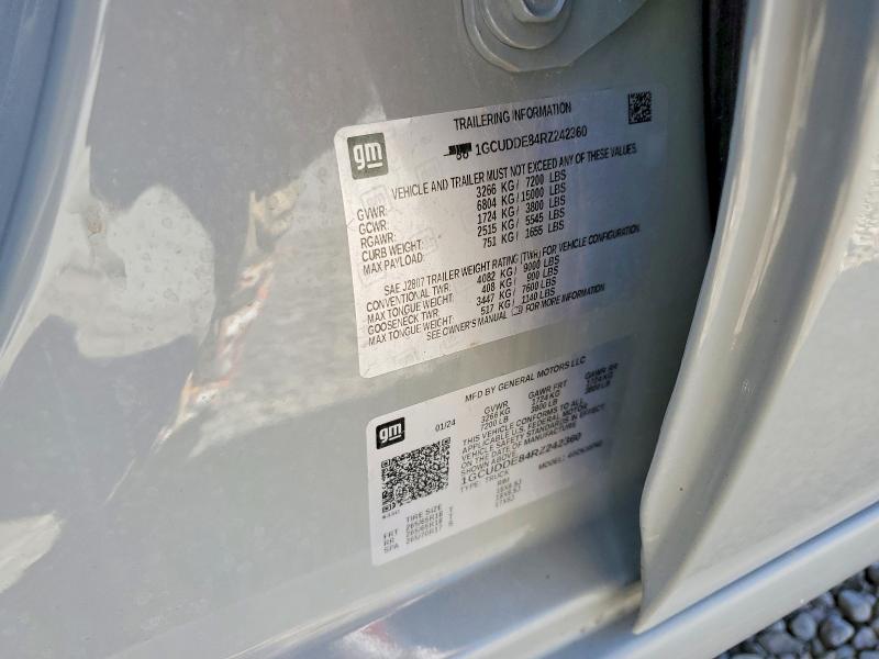Продаж на аукціоні авто 2024 Chevrolet Silverado, vin: 1GCUDDE84RZ242360, номер лоту: 59915776