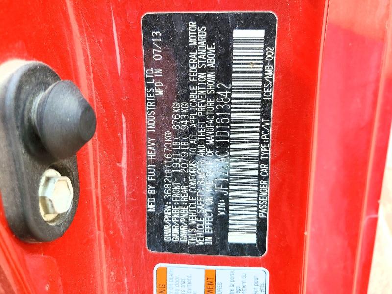 62994406 :رقم المزاد ، JF1ZCAC11D1613842 vin ، 2013 Subaru Brz مزاد بيع