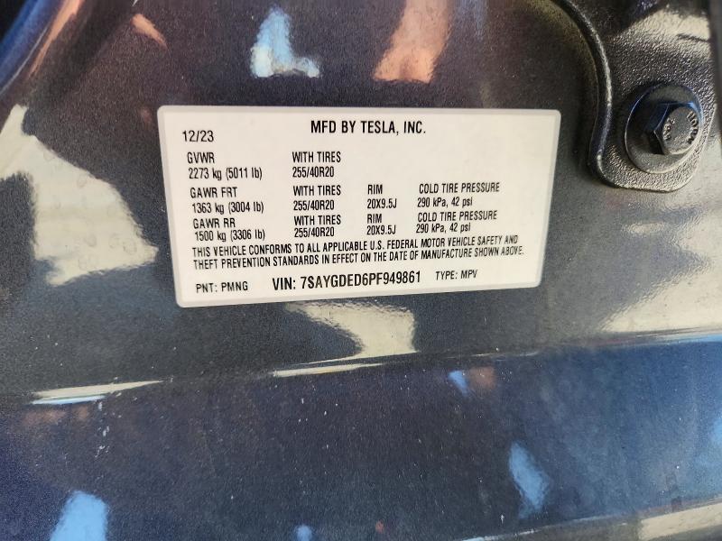 Aukcja sprzedaży 2023 Tesla Model Y, vin: 7SAYGDED6PF949861, numer aukcji: 61201796