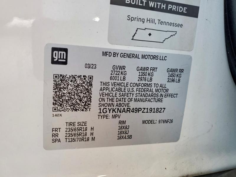 Aukcja sprzedaży 2023 Cadillac Xt5, vin: 1GYKNAR49PZ191827, numer aukcji: 61597016
