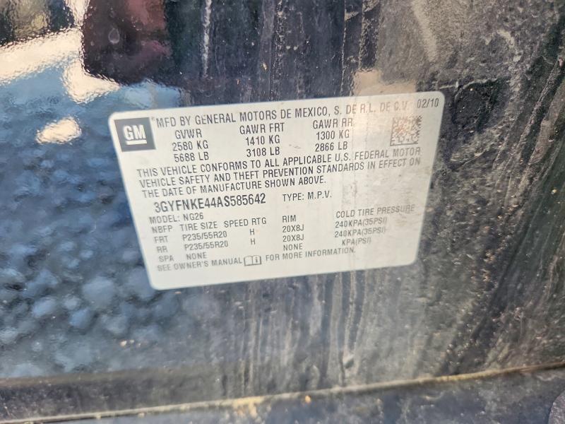Aukcja sprzedaży 2010 Cadillac Srx, vin: 3GYFNKE44AS585642, numer aukcji: 85984015