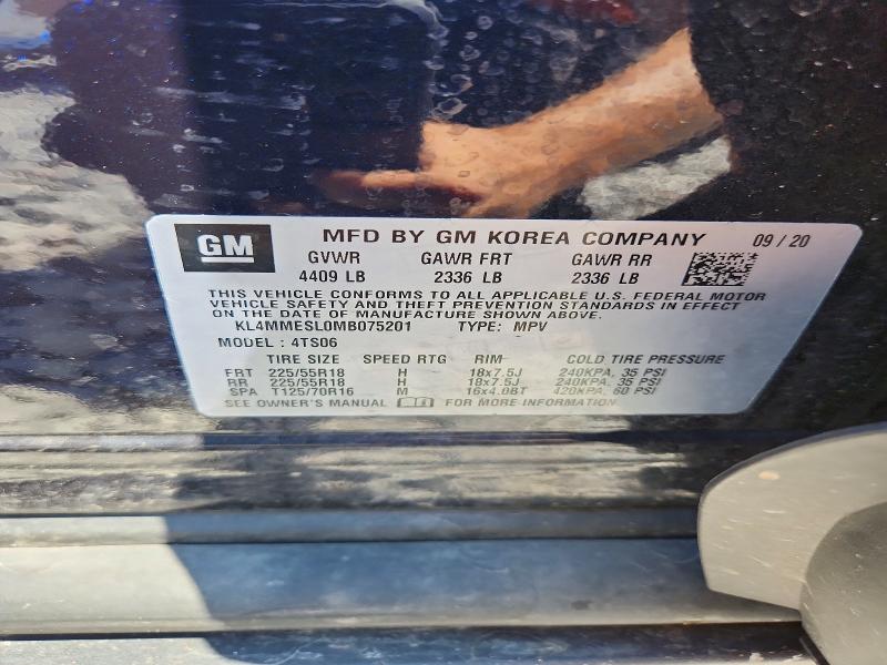 2021 Buick Encore Gx მანქანა იყიდება აუქციონზე, vin: KL4MMESL0MB075201, აუქციონის ნომერი: 62046466