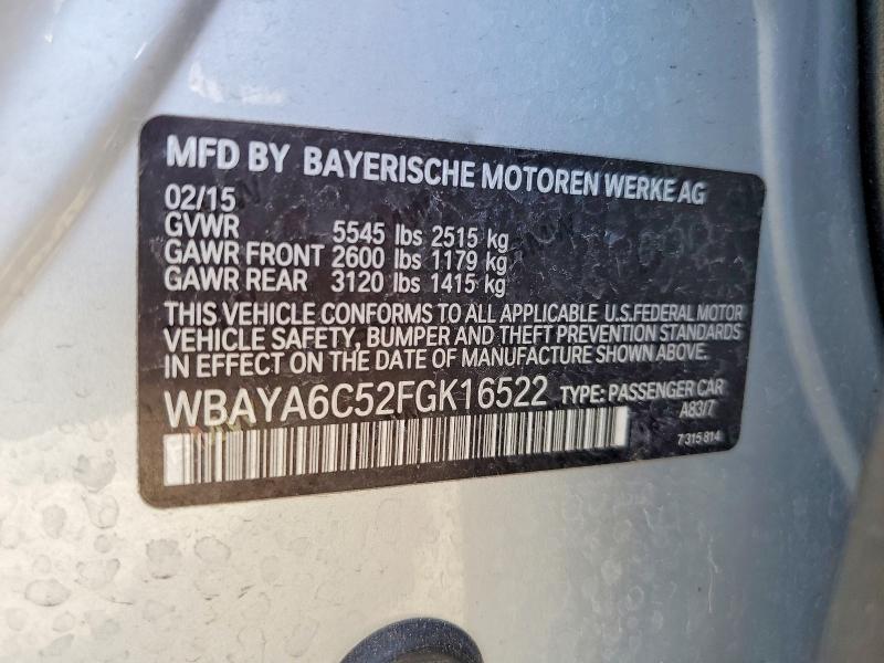 Продаж на аукціоні авто 2015 Bmw 740, vin: WBAYA6C52FGK16522, номер лоту: 60523246