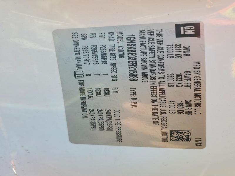 Auction sale of the 2014 Chevrolet Tahoe, vin: 1GNSKBE03ER215888, lot number: 61421316