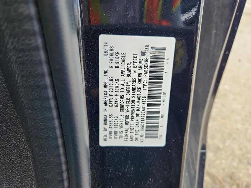 2014 Honda Accord მანქანა იყიდება აუქციონზე, vin: 1HGCT1A72EA015186, აუქციონის ნომერი: 60692966