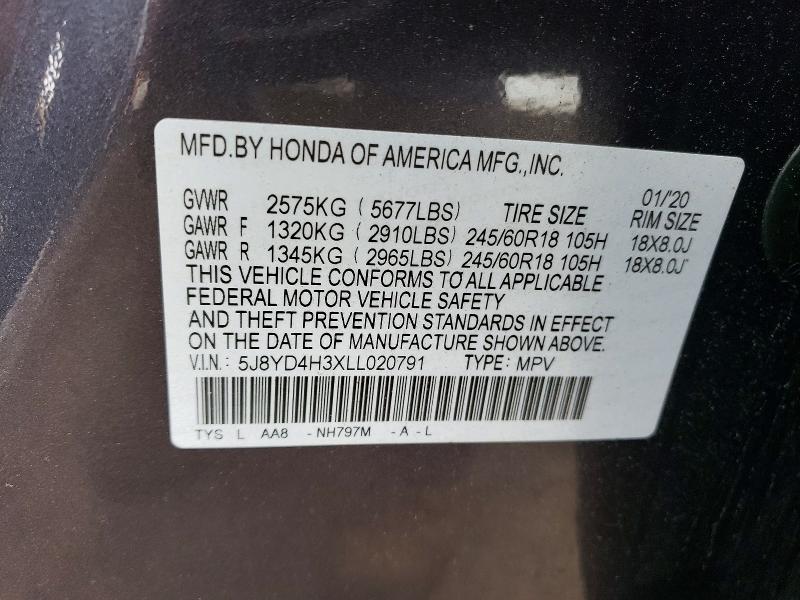 Продажа на аукционе авто 2020 Acura Mdx, vin: 5J8YD4H3XLL020791, номер лота: 58965676
