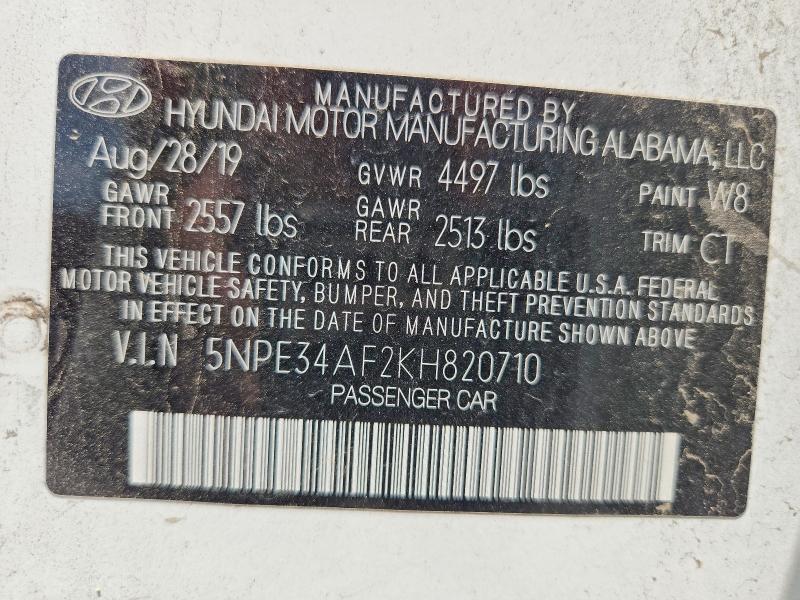 Продаж на аукціоні авто 2019 Hyundai Sonata, vin: 5NPE34AF2KH820710, номер лоту: 60037776