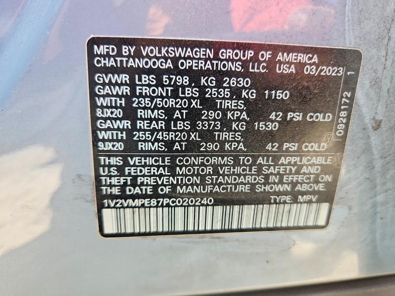Продажа на аукционе авто 2023 Volkswagen Id.4, vin: 1V2VMPE87PC020240, номер лота: 60712966