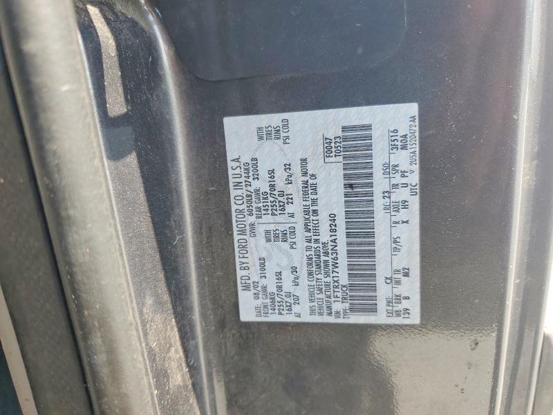2003 Ford F150 მანქანა იყიდება აუქციონზე, vin: 1FTRX17W63NA18240, აუქციონის ნომერი: 62489256