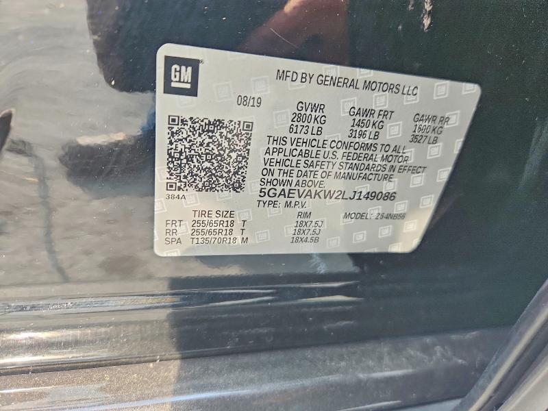 Aukcja sprzedaży 2020 Buick Enclave, vin: 5GAEVAKW2LJ149086, numer aukcji: 61223866
