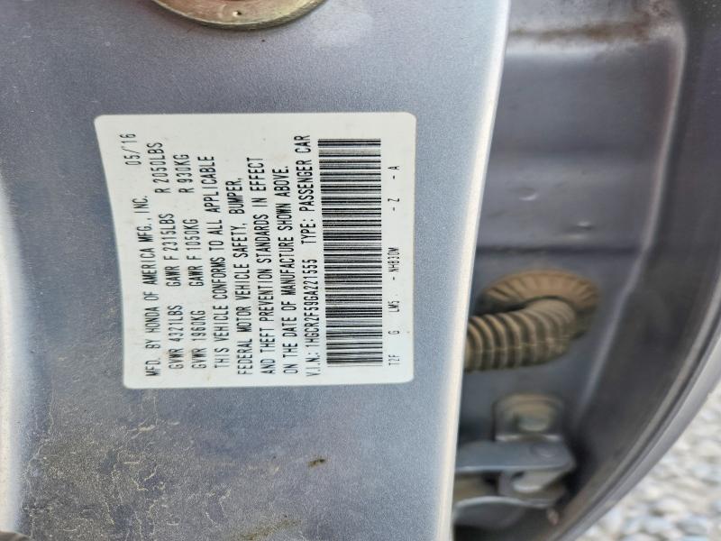 62108386 :رقم المزاد ، 1HGCR2F59GA221555 vin ، 2016 Honda Accord مزاد بيع