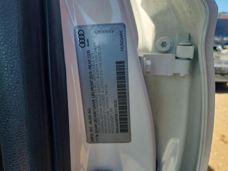 Aukcja sprzedaży 2019 Audi A3, vin: WAUAUGFF9K1014535, numer aukcji: 60848786
