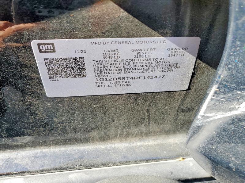 Продаж на аукціоні авто 2024 Chevrolet Malibu, vin: 1G1ZD5ST4RF141477, номер лоту: 61627066