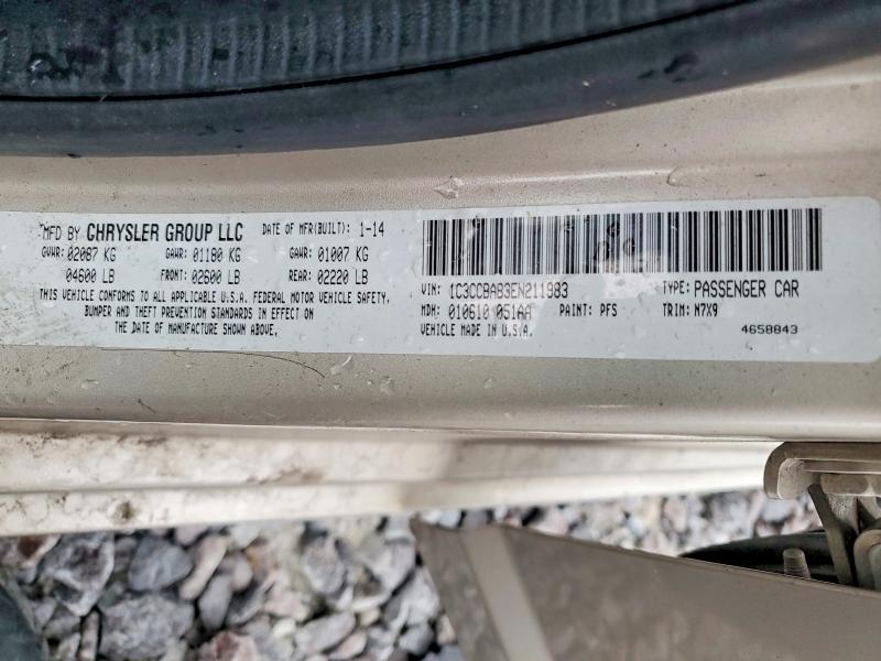 Продаж на аукціоні авто 2014 Chrysler 200, vin: 1C3CCBAB3EN211983, номер лоту: 62635666