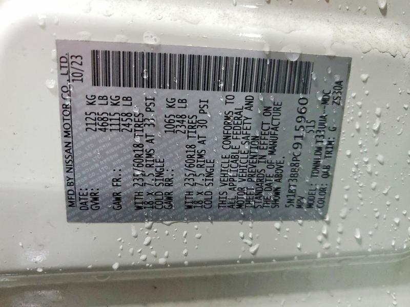 Aukcja sprzedaży 2023 Nissan Rogue, vin: 5N1BT3BB8PC915960, numer aukcji: 59262486
