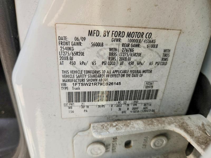 Продаж на аукціоні авто 2009 Ford F250, vin: 1FTSW21R79EB26145, номер лоту: 59672786